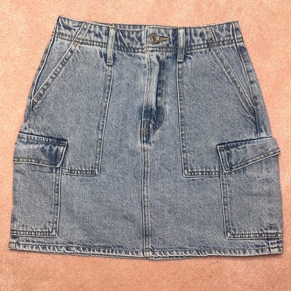 Pacsun Denim Style Cargo Skirt